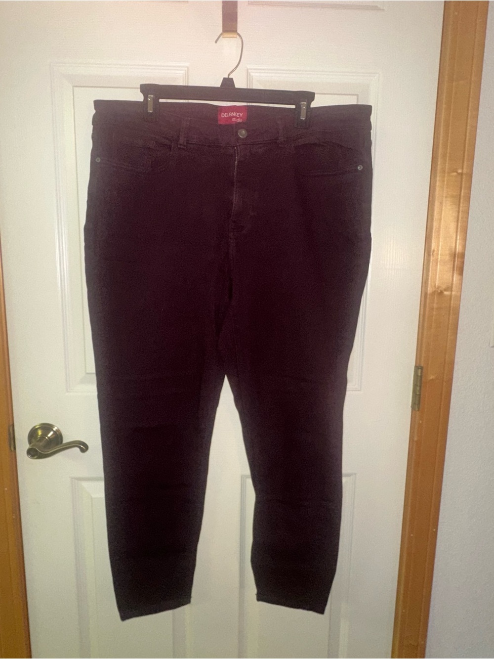 Delaney Studio Women's High-Rise Skinny Jeans in Dark Plum
